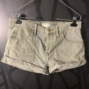 We The Free Olive high rise Jean Shorts
